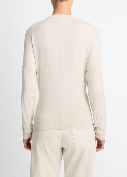 VINCE Fixed-Drape Long-Sleeve T-Shirt in Long Sleeve