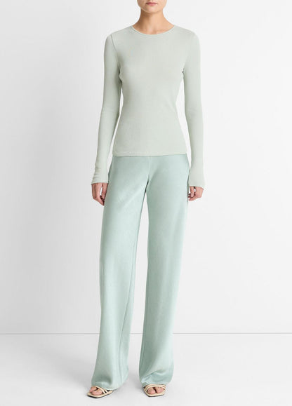 VINCE Ribbed Pima Cotton Long-Sleeve T-Shirt in Long Sleeve