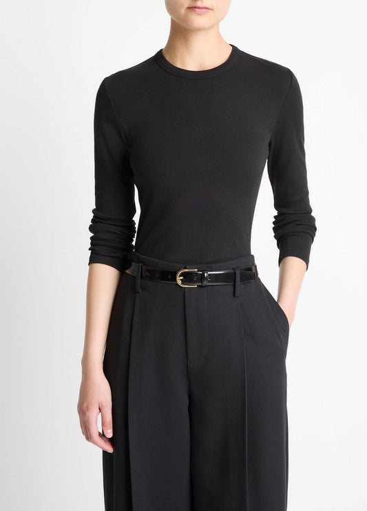 VINCE Essential Pima Cotton-Blend Long-Sleeve T-Shirt in Long Sleeve