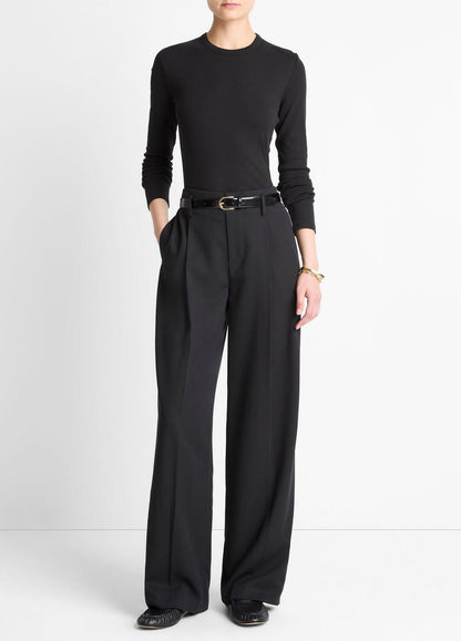 VINCE Essential Pima Cotton-Blend Long-Sleeve T-Shirt in Long Sleeve