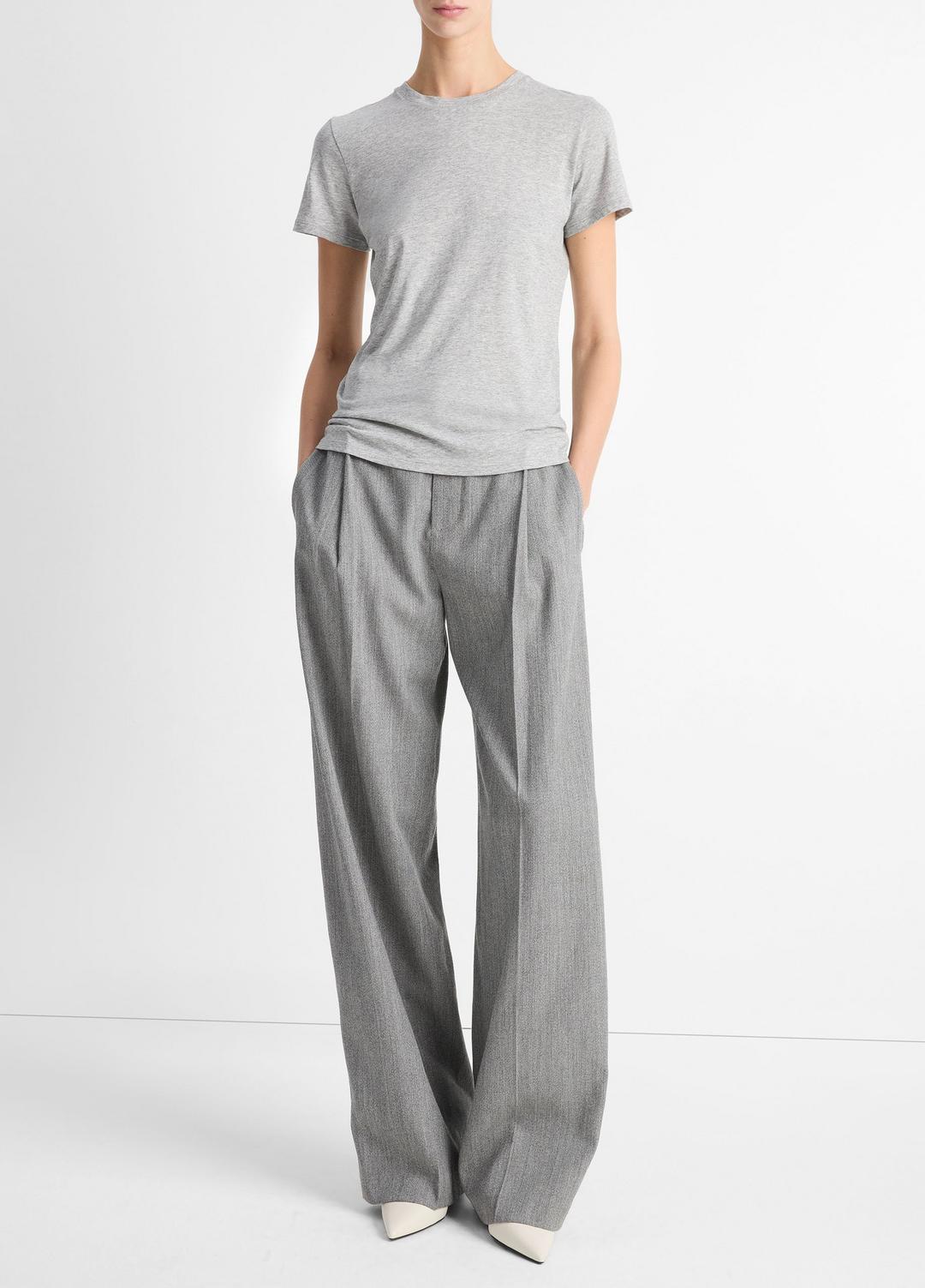 VINCE Essential Pima Cotton Crew Neck T-Shirt in Short Sleeve