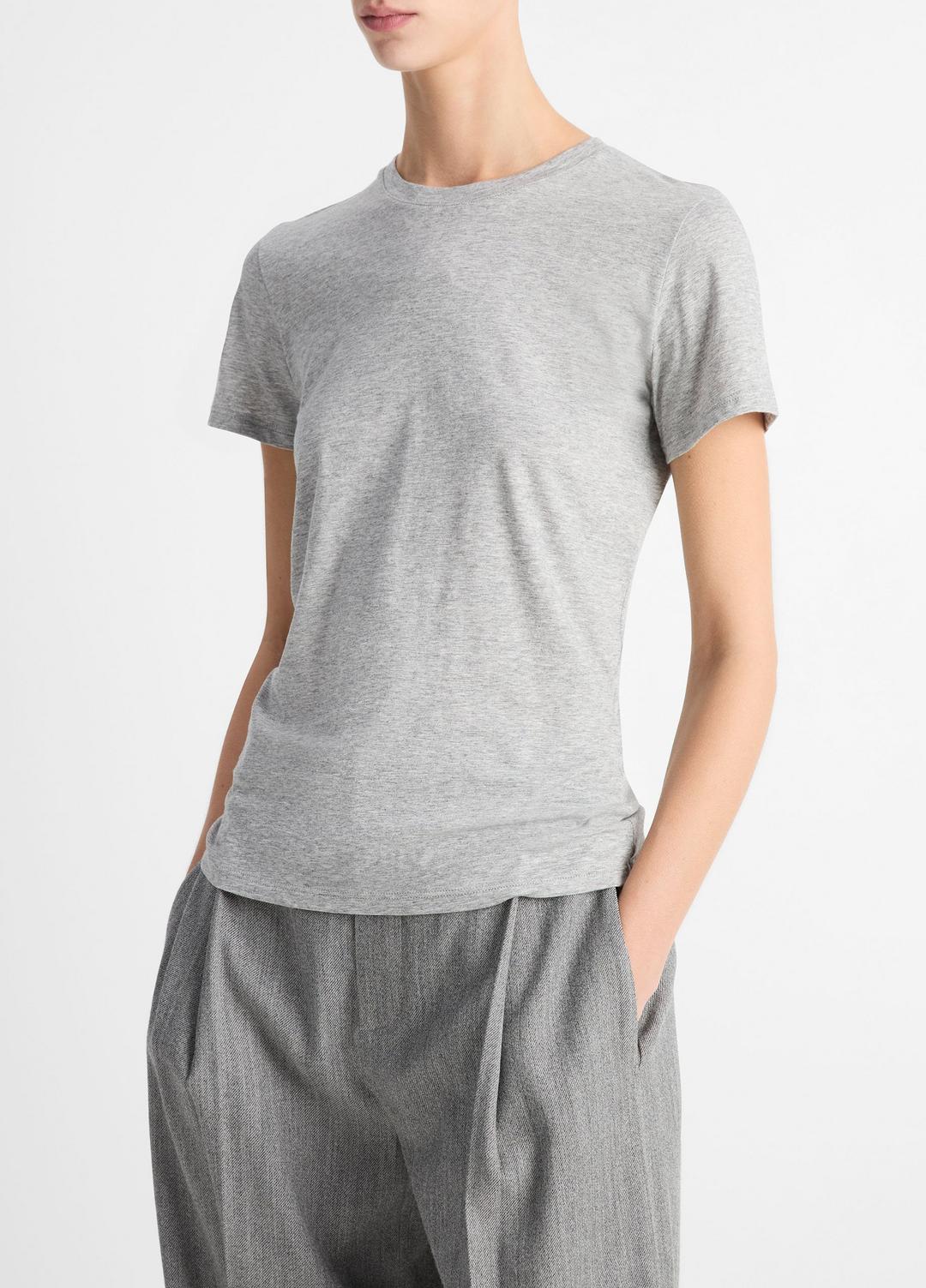 VINCE Essential Pima Cotton Crew Neck T-Shirt in Short Sleeve