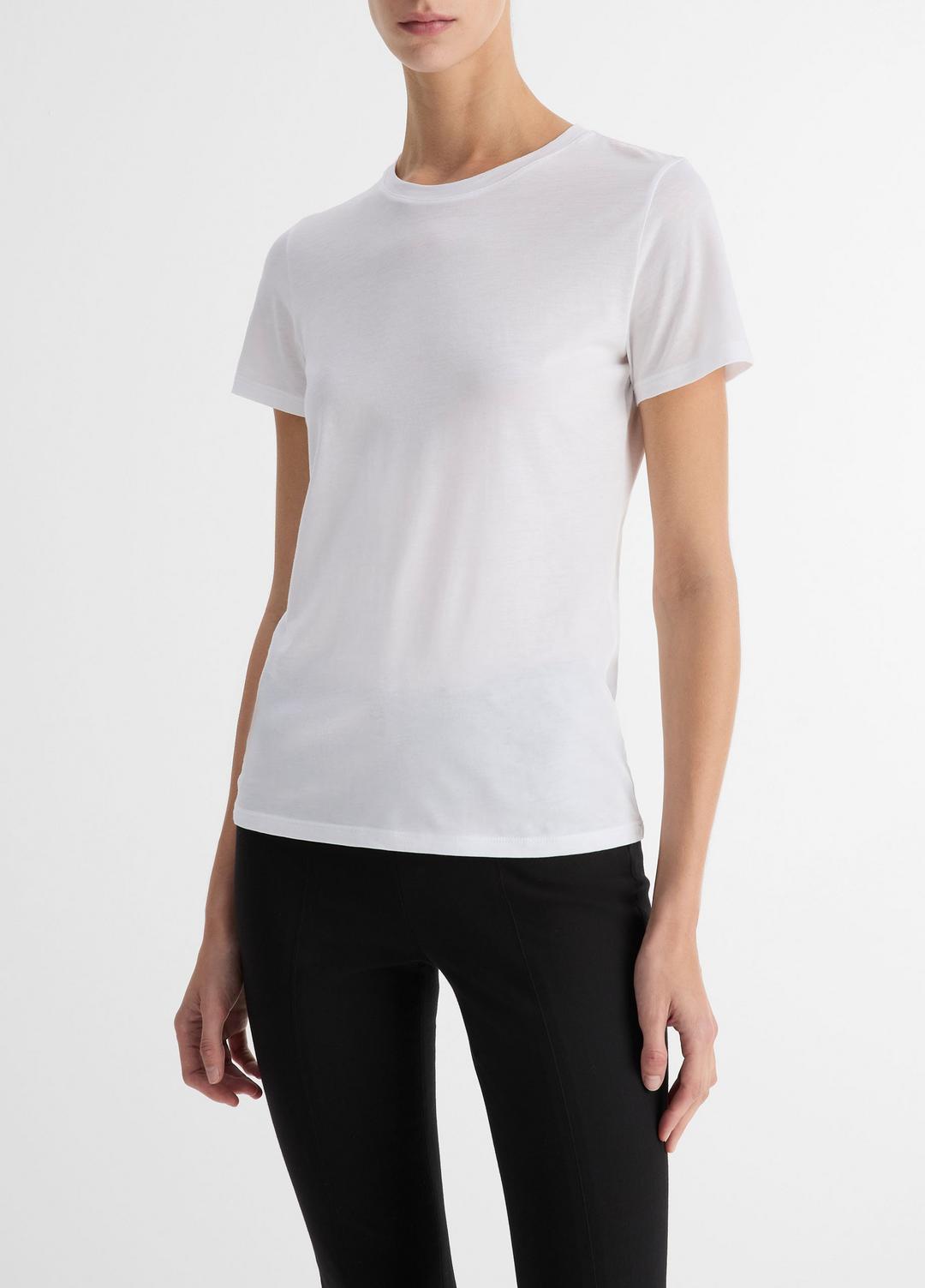 VINCE Essential Pima Cotton Crew Neck T-Shirt in Short Sleeve