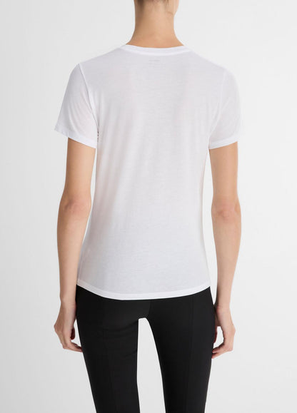 VINCE Essential Pima Cotton Crew Neck T-Shirt in Short Sleeve