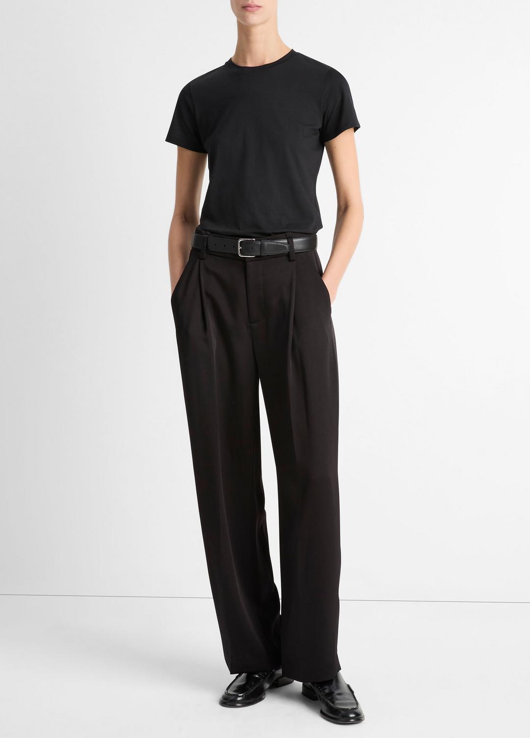 VINCE Essential Pima Cotton Crew Neck T-Shirt in Short Sleeve