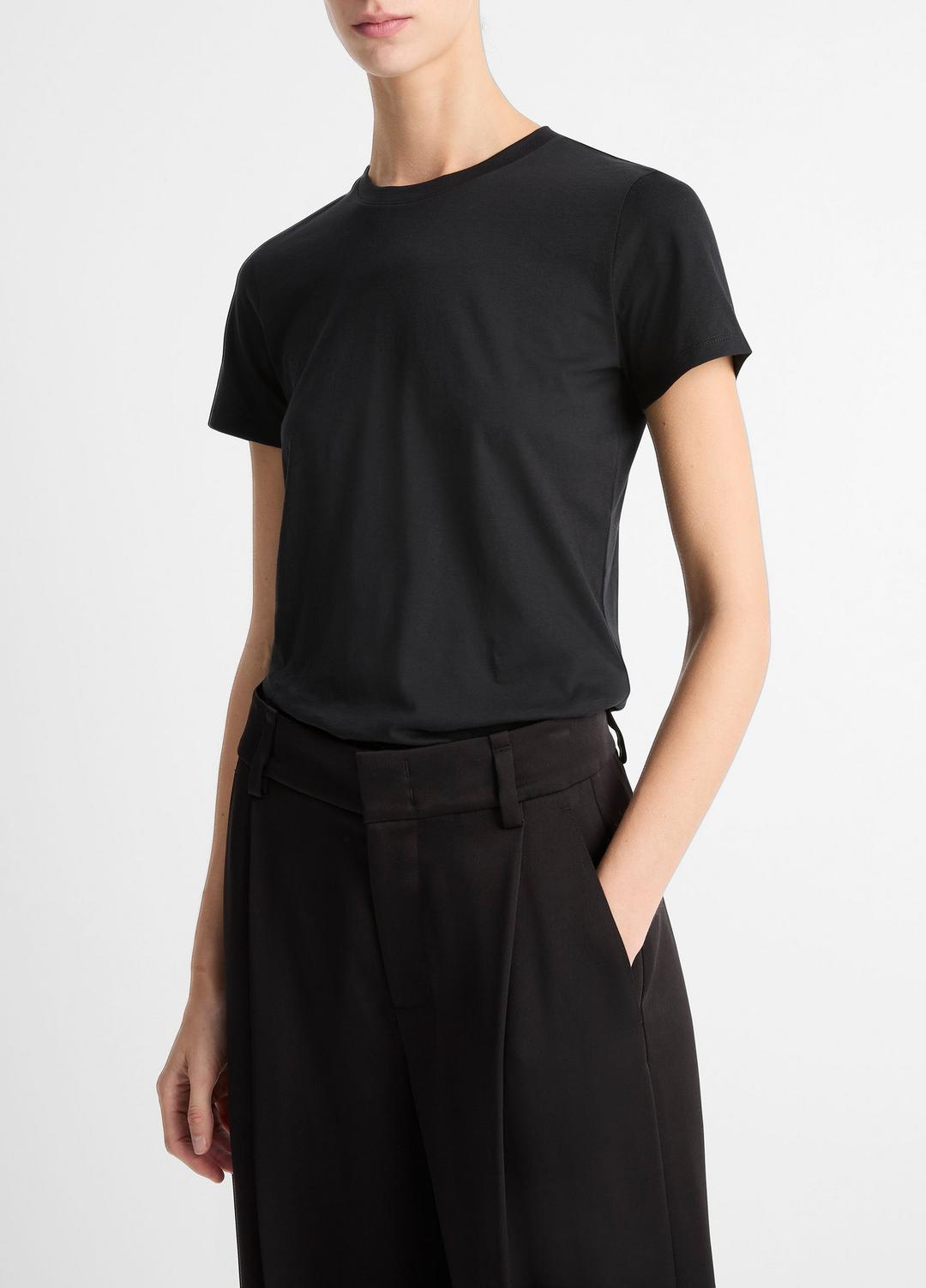 VINCE Essential Pima Cotton Crew Neck T-Shirt in Short Sleeve