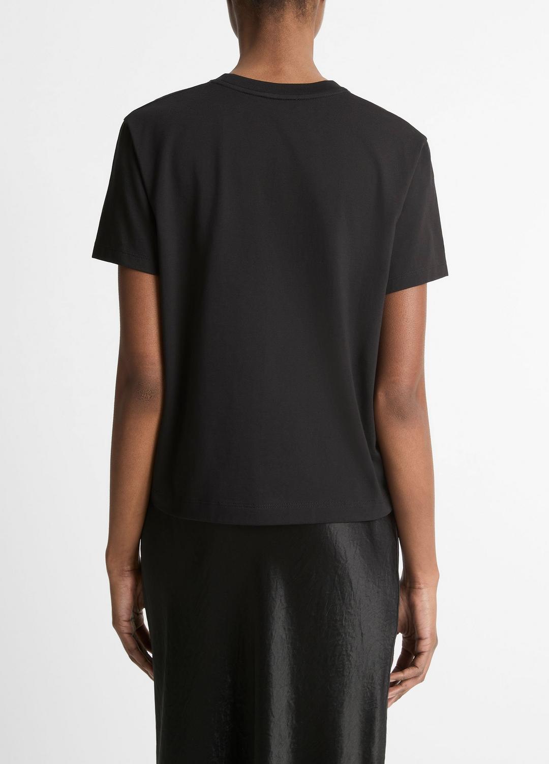VINCE Pima Cotton Crew Neck T-Shirt in Short Sleeve
