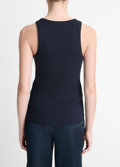 VINCE Ribbed Scoop-Neck Tank in Tank Tops