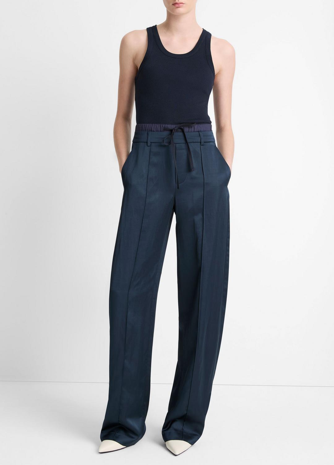 VINCE Ribbed Scoop-Neck Tank in Tank Tops