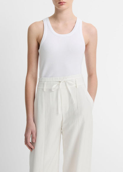 VINCE Ribbed Scoop-Neck Tank in Tank Tops