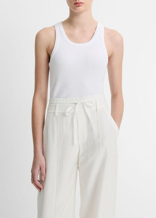 VINCE Ribbed Scoop-Neck Tank in Tank Tops