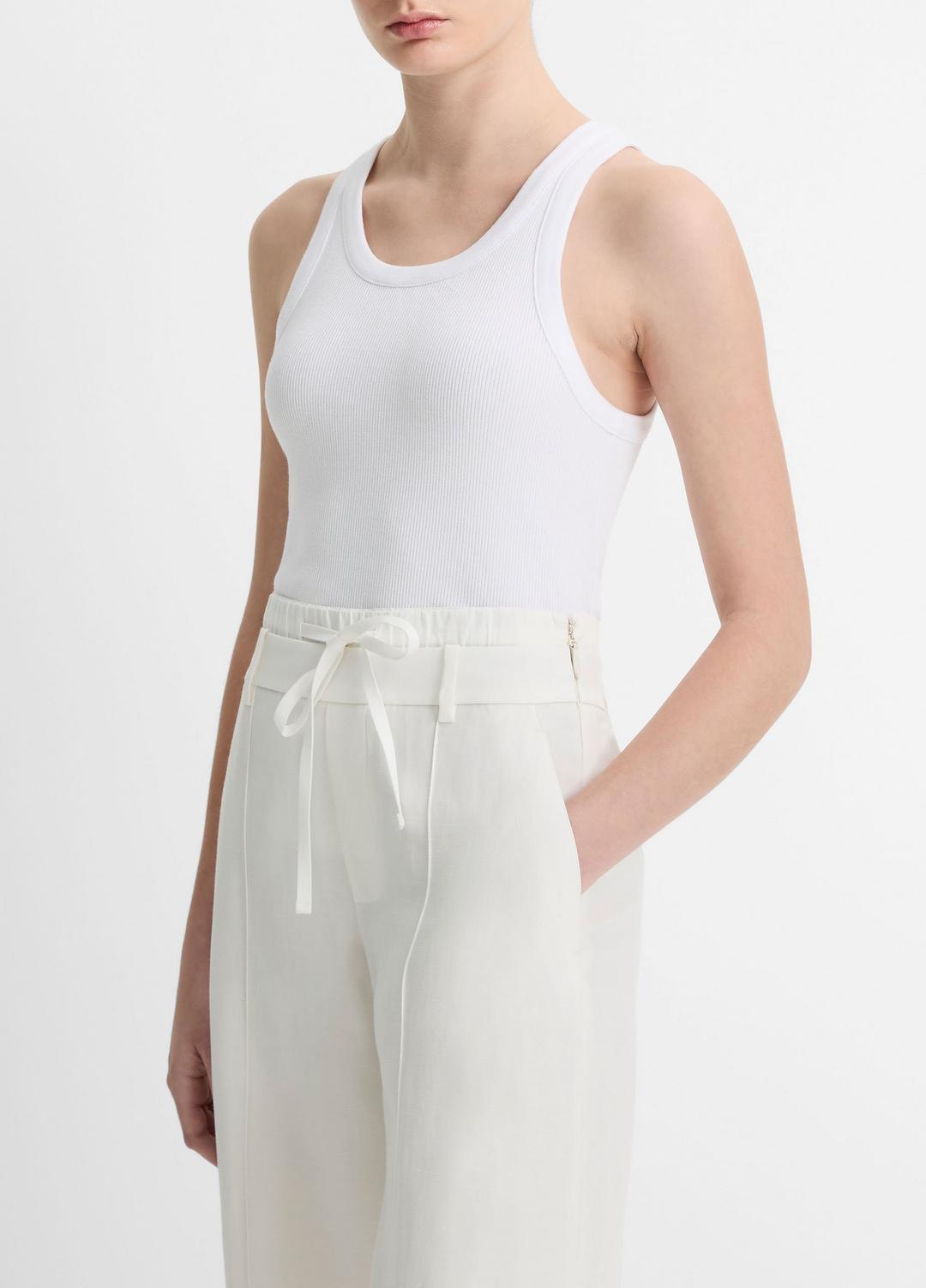 VINCE Ribbed Scoop-Neck Tank in Tank Tops