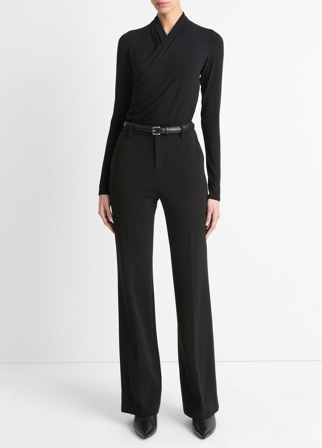 VINCE Fixed Wrap Long-Sleeve Top in Long Sleeve