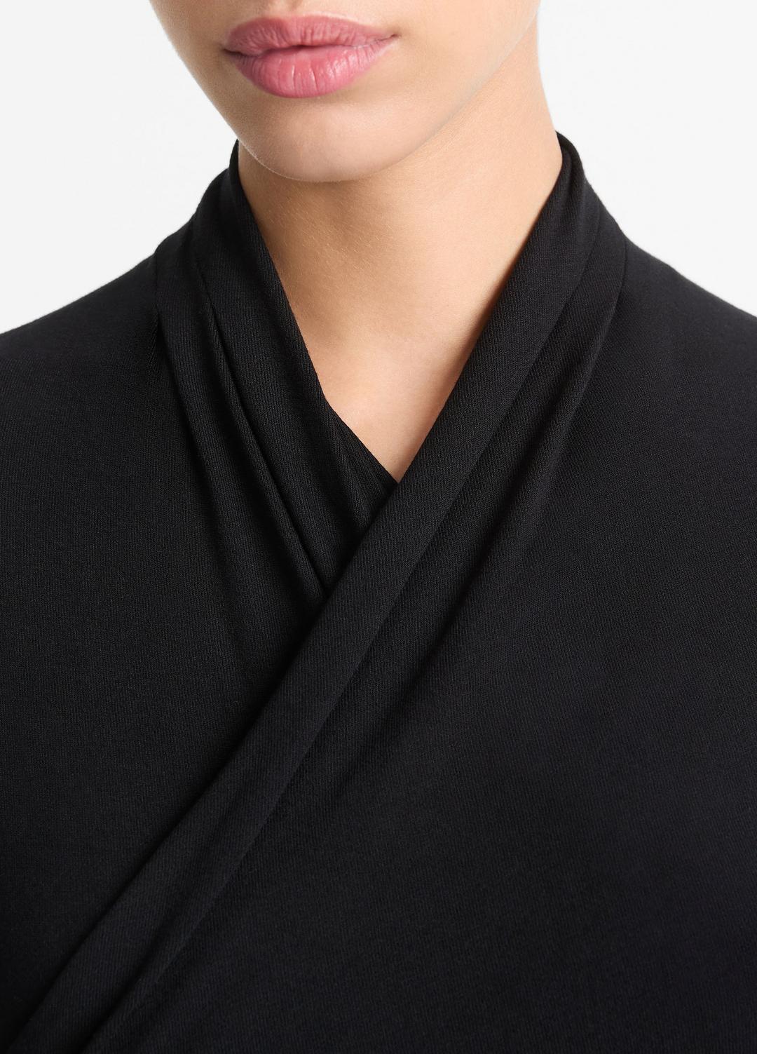 VINCE Fixed Wrap Long-Sleeve Top in Long Sleeve