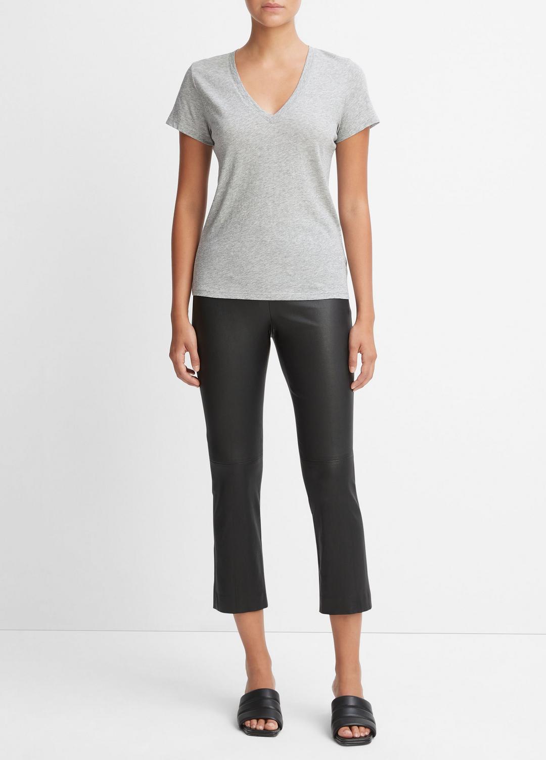 VINCE Essential Pima Cotton V-Neck T-Shirt in Short Sleeve