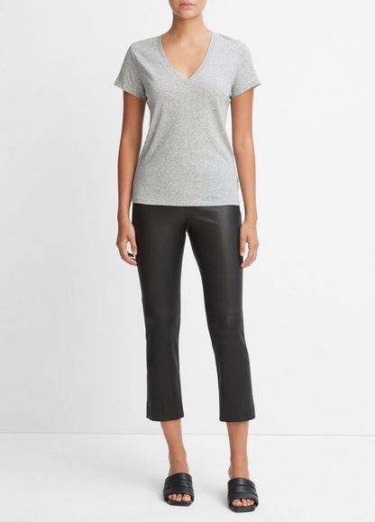 VINCE Essential Pima Cotton V-Neck T-Shirt in Short Sleeve