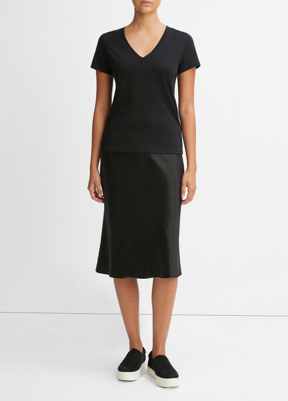 VINCE Essential Pima Cotton V-Neck T-Shirt in Short Sleeve