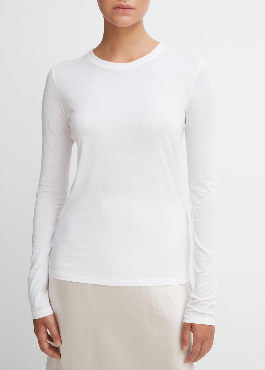 VINCE Essential Long Sleeve Crew Neck T-Shirt in Long Sleeve