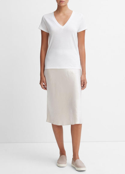 VINCE Essential Pima Cotton V-Neck T-Shirt in Short Sleeve