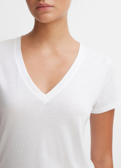 VINCE Essential Pima Cotton V-Neck T-Shirt in Short Sleeve