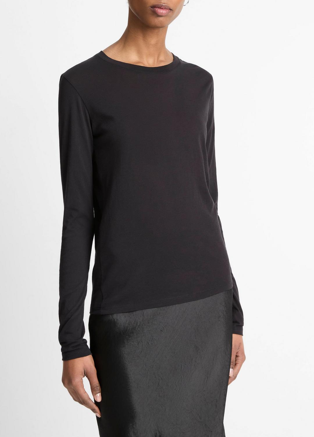 VINCE Essential Long Sleeve Crew Neck T-Shirt in Long Sleeve