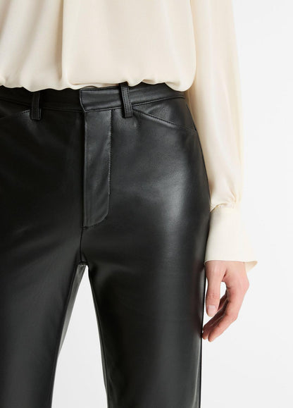 VINCE Leather Straight-Leg Trouser in Trousers