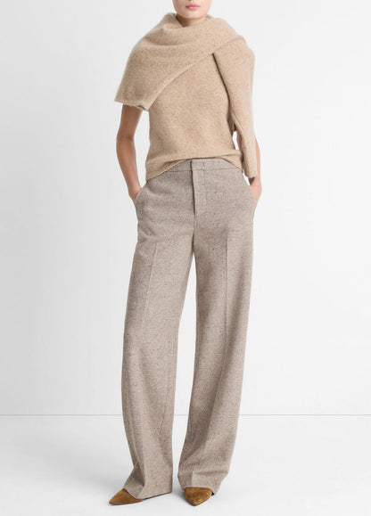 VINCE Donegal Wool-Blend Wide-Leg Trouser in Trousers