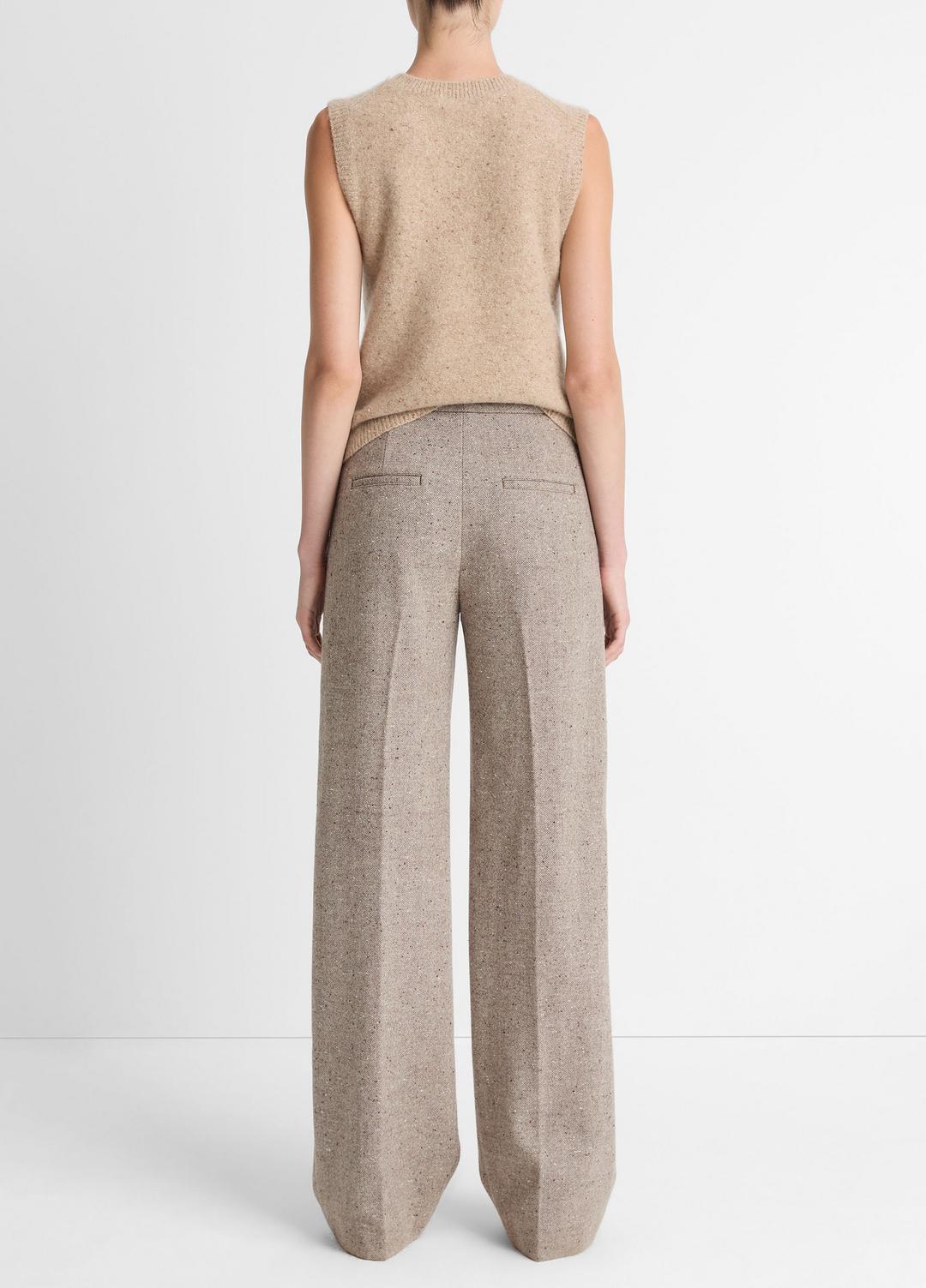 VINCE Donegal Wool-Blend Wide-Leg Trouser in Trousers