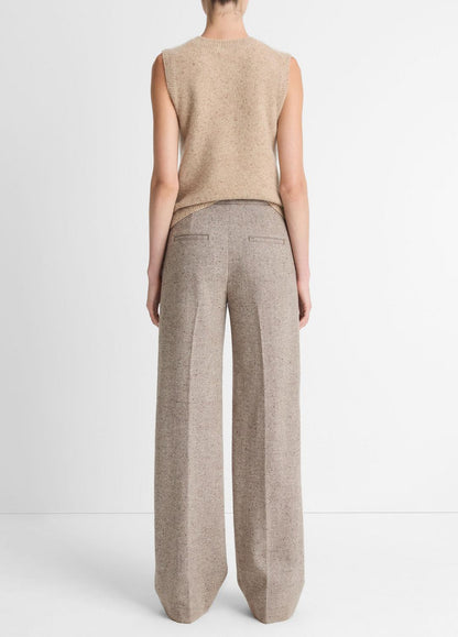 VINCE Donegal Wool-Blend Wide-Leg Trouser in Trousers
