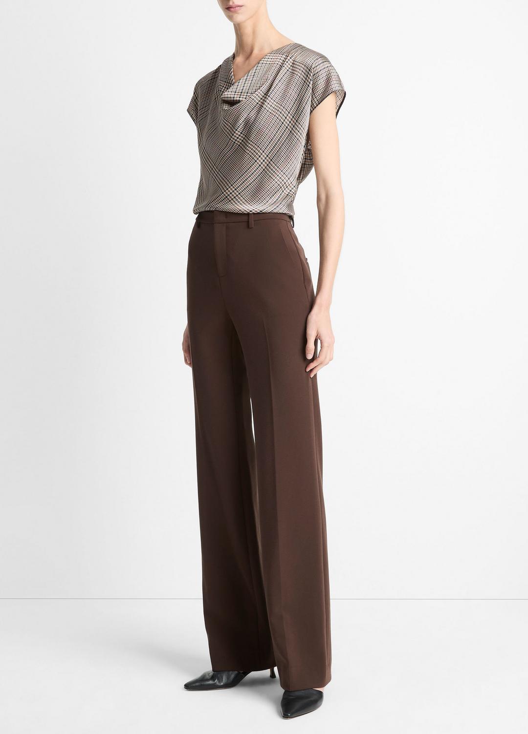 VINCE Mid-Rise Tailored Flare Pant in Trousers