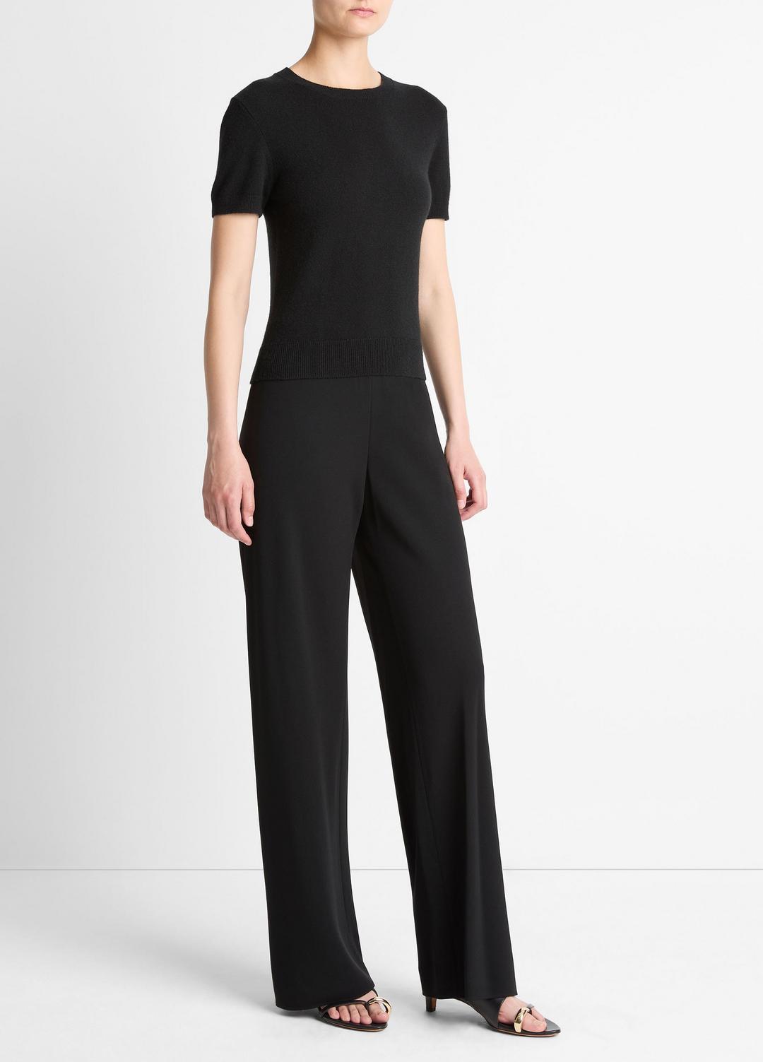 VINCE Colette High-Rise Crepe Bias Pant in Trousers