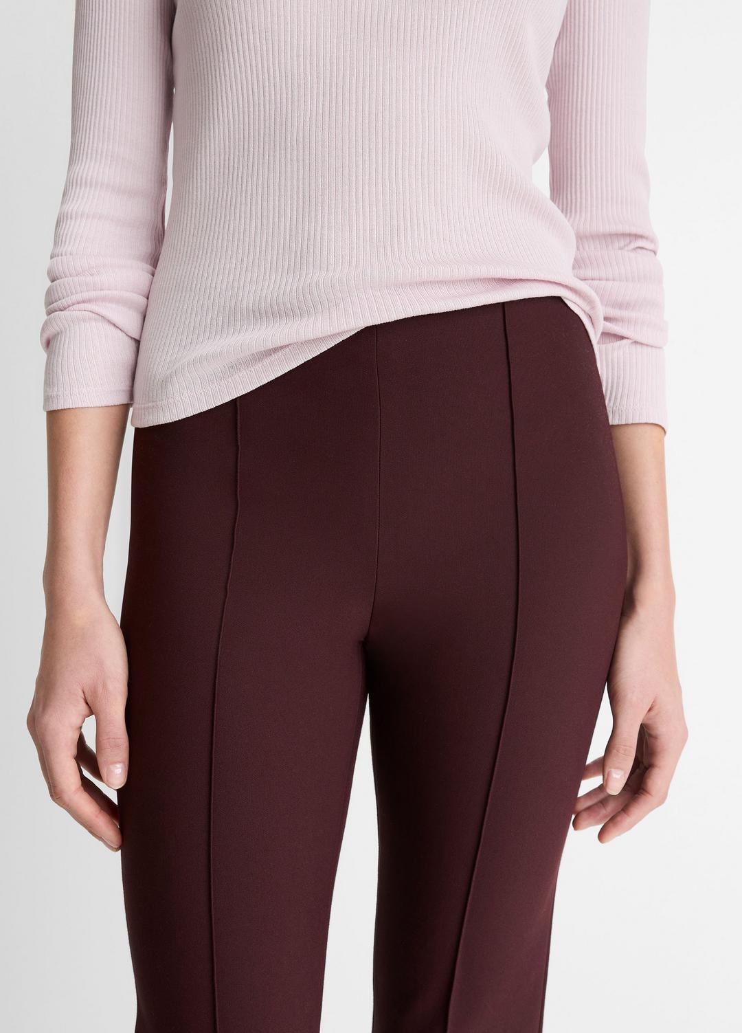 VINCE Niki Mid-Rise Pintuck Crop Flare Pant in Trousers
