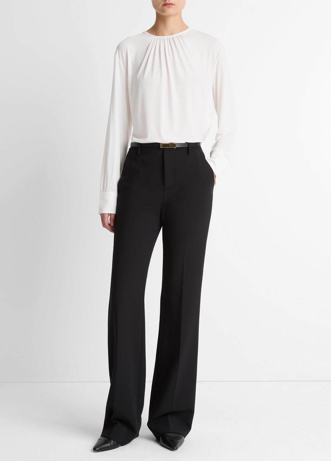 VINCE Mid-Rise Tailored Flare Pant in Trousers