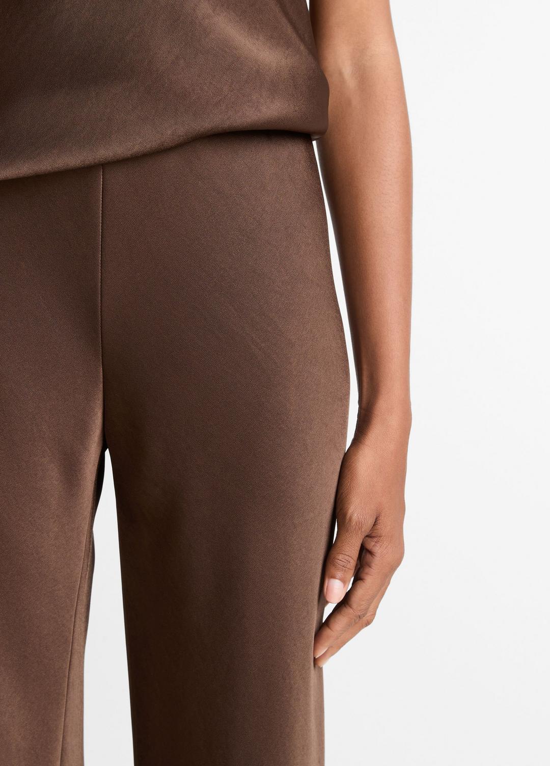 VINCE Colette High-Rise Fluid Satin Bias Pant in Trousers