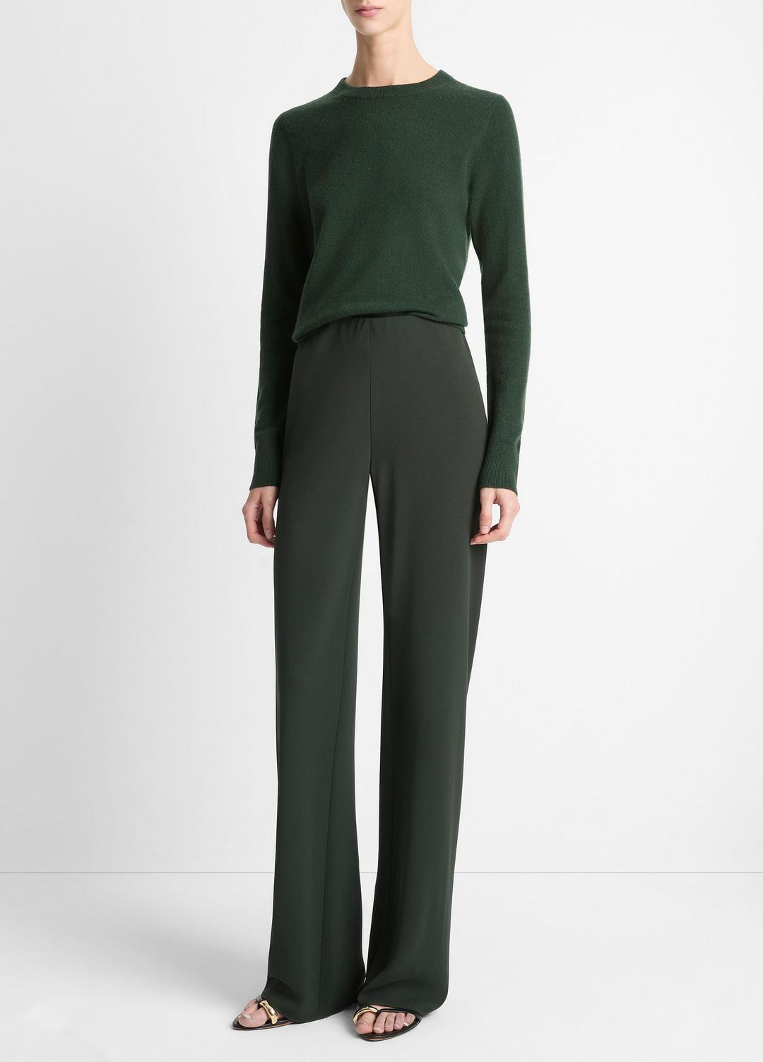 VINCE Colette High-Rise Crepe Bias Pant in Trousers