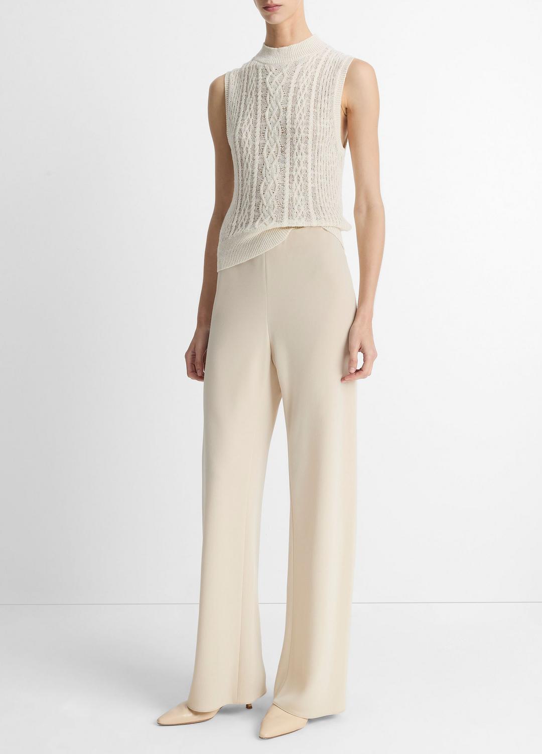 VINCE Colette High-Rise Crepe Bias Pant in Trousers