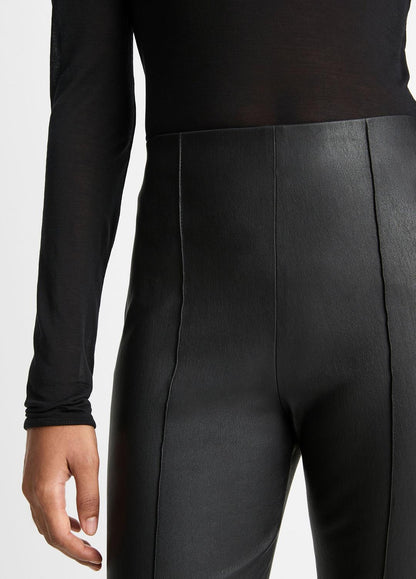 VINCE Stretch-Leather Crop Flare Pant in Trousers