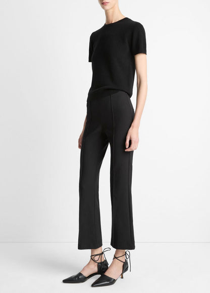VINCE Niki Mid-Rise Pintuck Crop Flare Pant in Trousers