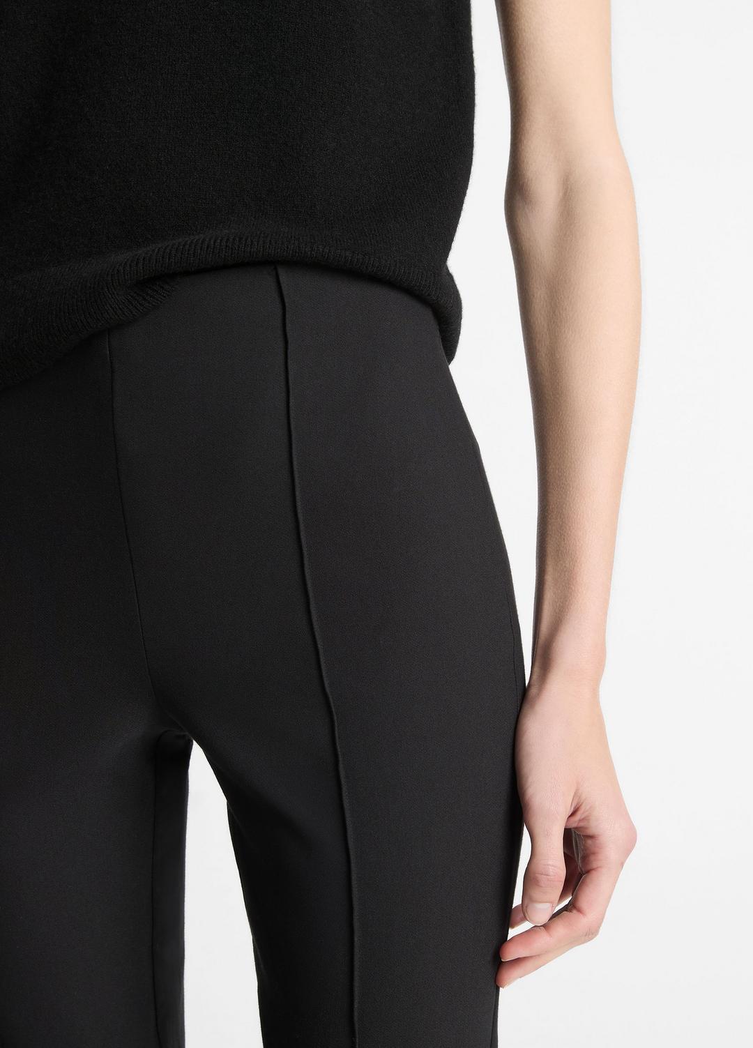 VINCE Niki Mid-Rise Pintuck Crop Flare Pant in Trousers