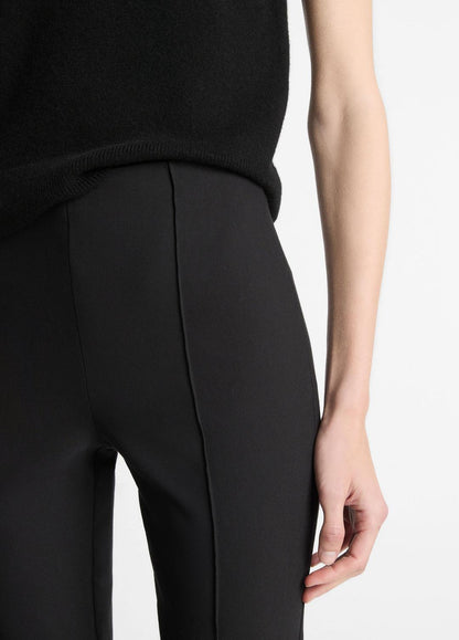 VINCE Niki Mid-Rise Pintuck Crop Flare Pant in Trousers