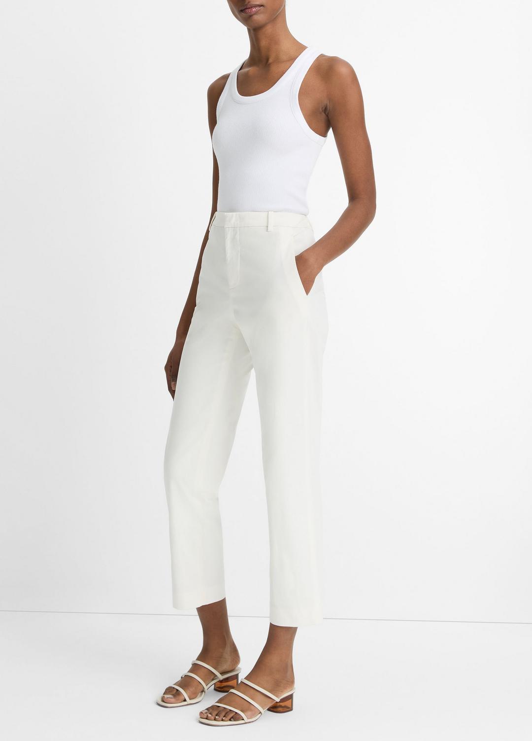 VINCE Avery Mid-Rise Italian Stretch-Cotton Chino Pant in Trousers