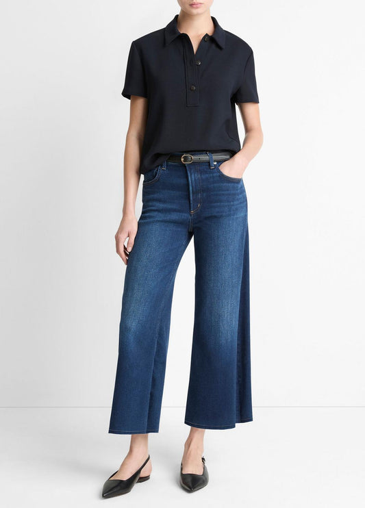 VINCE Citizens of Humanity Lyra Wide-Leg Crop Clean-Hem Jean in Denim