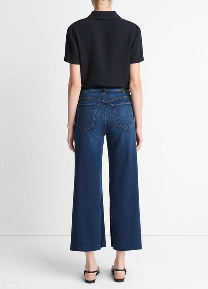 VINCE Citizens of Humanity Lyra Wide-Leg Crop Clean-Hem Jean in Denim