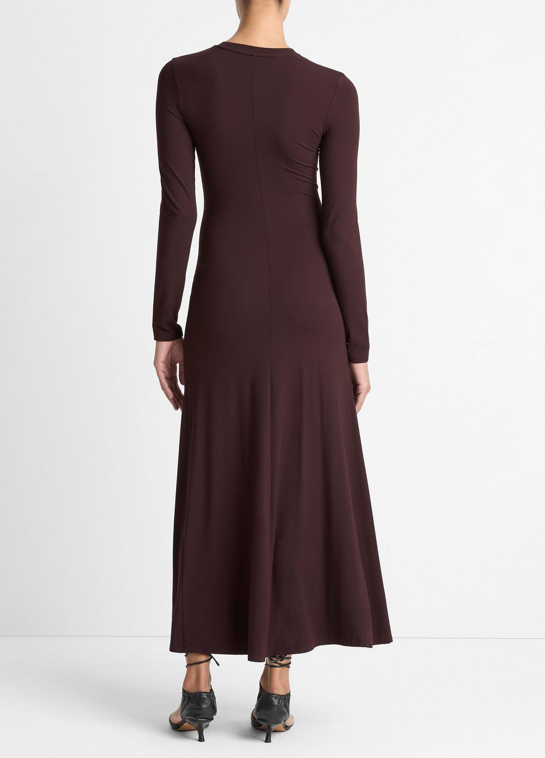 VINCE Ruched-Seam Long-Sleeve Dress in Dresses