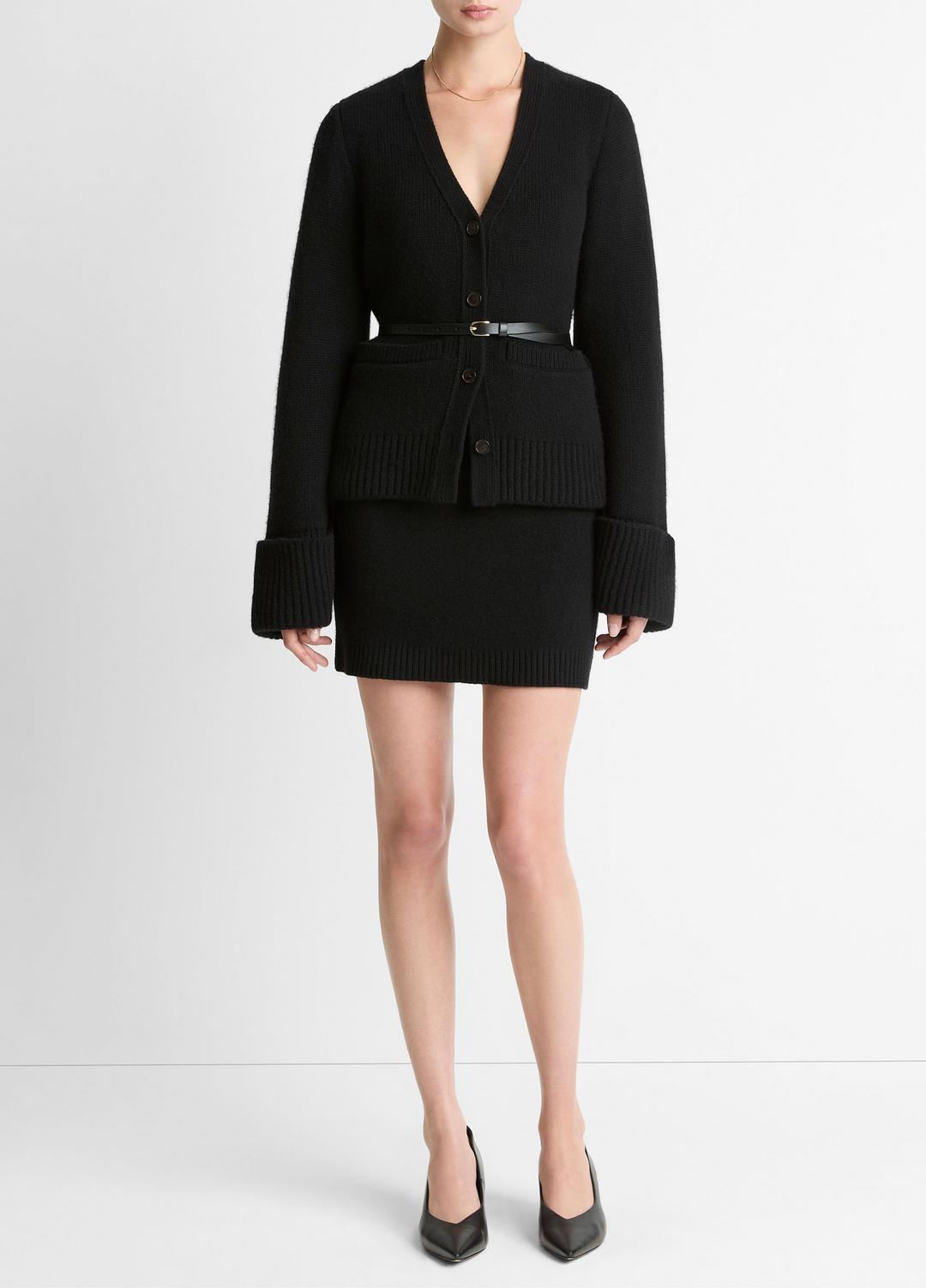 VINCE Double-Face Wool & Cashmere-Blend Mini Skirt in Skirts