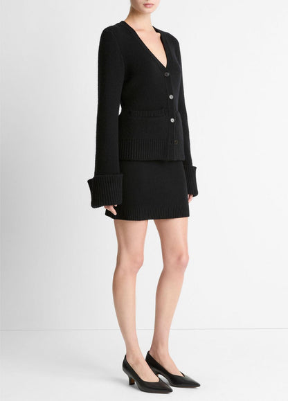 VINCE Double-Face Wool & Cashmere-Blend Mini Skirt in Skirts