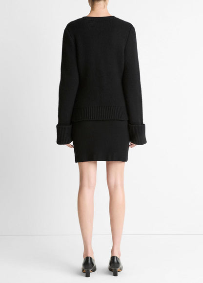 VINCE Double-Face Wool & Cashmere-Blend Mini Skirt in Skirts
