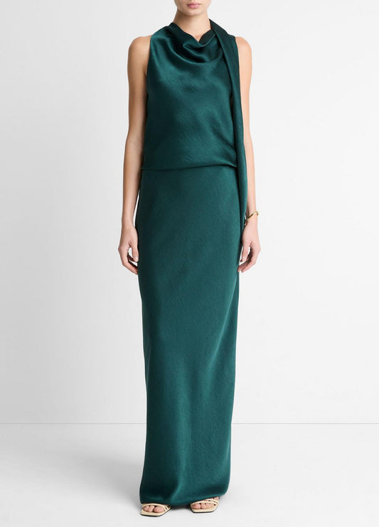 VINCE Satin Bias Column Skirt in Skirts