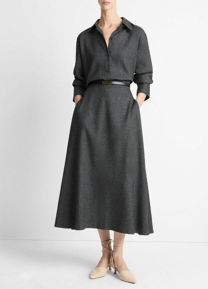 VINCE Italian Jaspe Full Skirt in Skirts