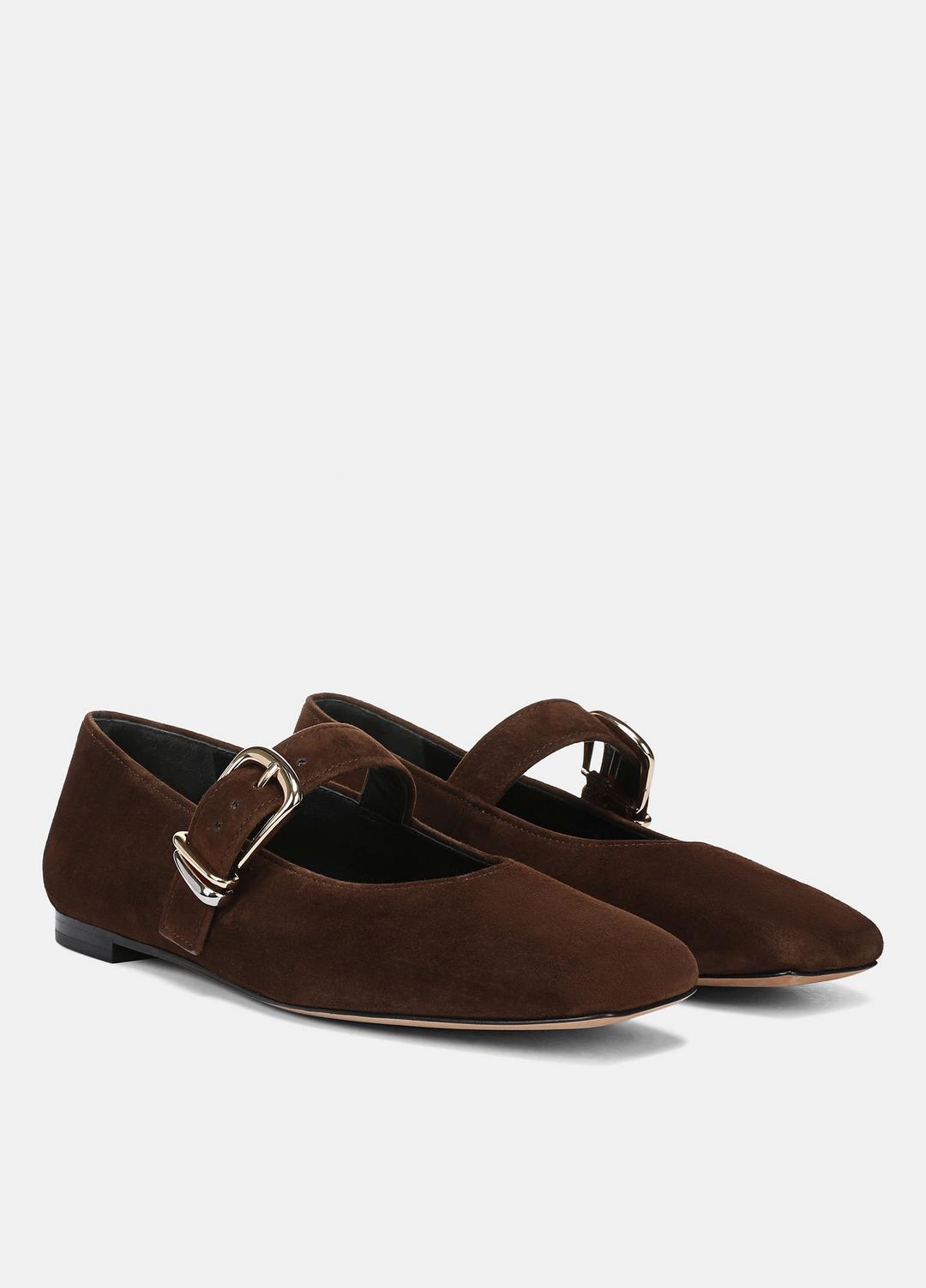 VINCE Daniela Suede Mary Jane Flat in Loafers & Flats